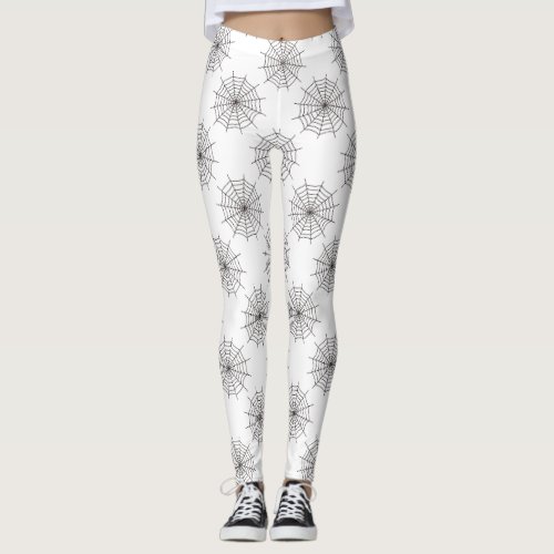 Halloween Spider Web Trick Or Treat Boo Leggings