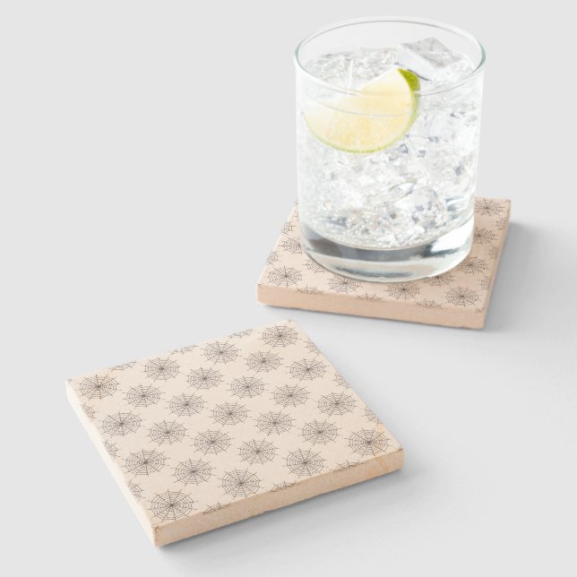 Halloween, Spider Web, Trick Or Treat, Boo Stone Coaster (Side)