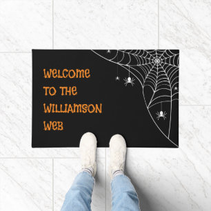 Halloween Spider Web Welcome Doormat