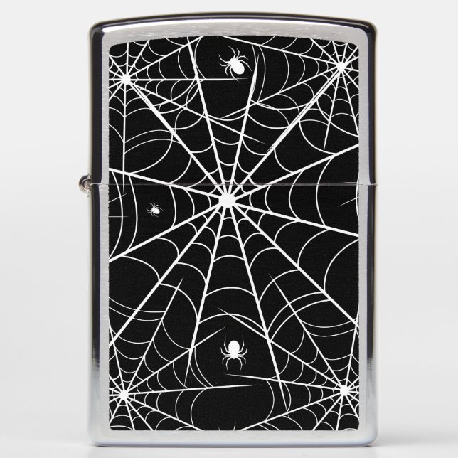 Halloween Spider Web Zippo Lighter (Front)