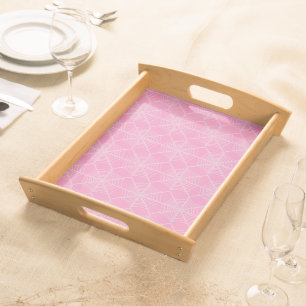 Halloween Spider Webs in Pink and White Serving Tray
