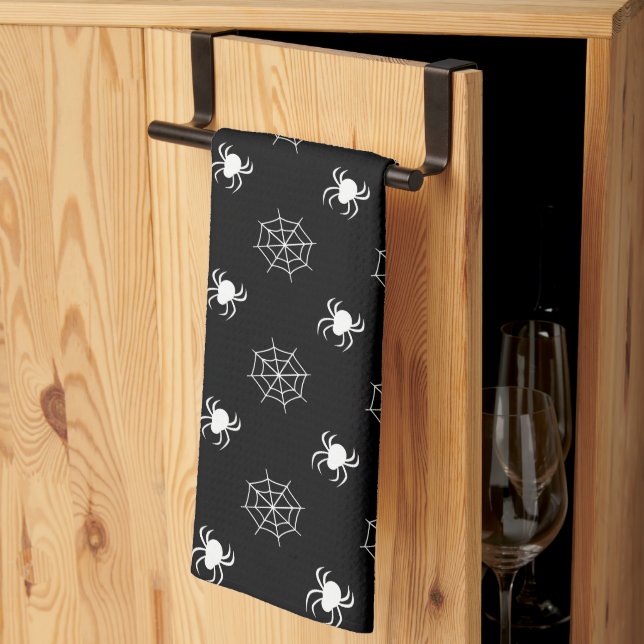 Halloween Spider Webs Kitchen Towel (Thirds Fold)