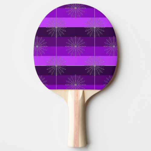 Halloween spider webs on multi shades of purple st ping pong paddle