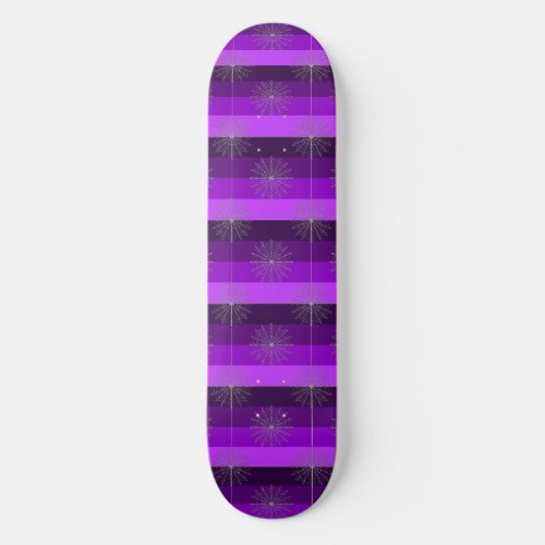 Halloween spider webs on multi shades of purple st skateboard