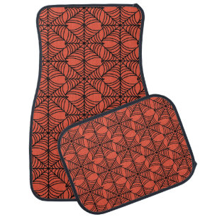 Halloween Spider Webs on Orange Car Floor Mat