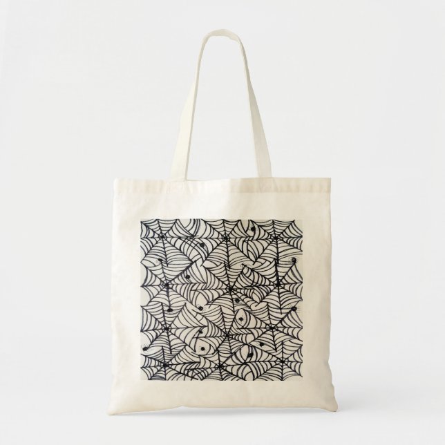 Halloween Spider Webs Tote Bag (Front)