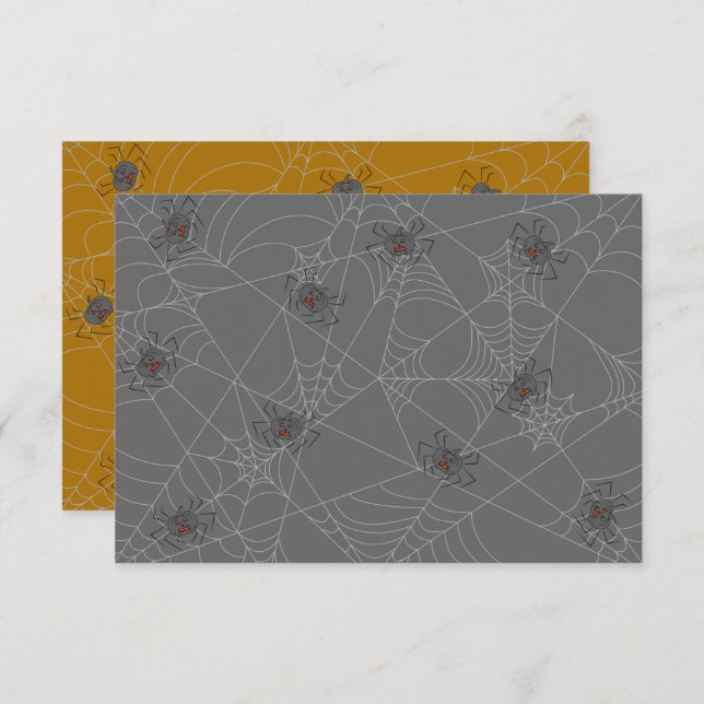 Halloween spiders web and pumpkins   (Front/Back)