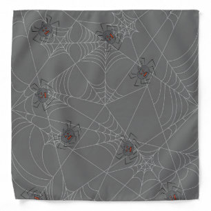 Halloween spiders web and pumpkins  bandana