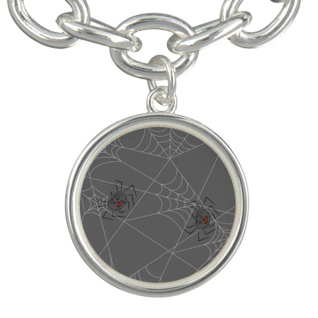 Halloween spiders web and pumpkins   bracelet (Design)