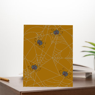 Halloween spiders web and pumpkins foam board