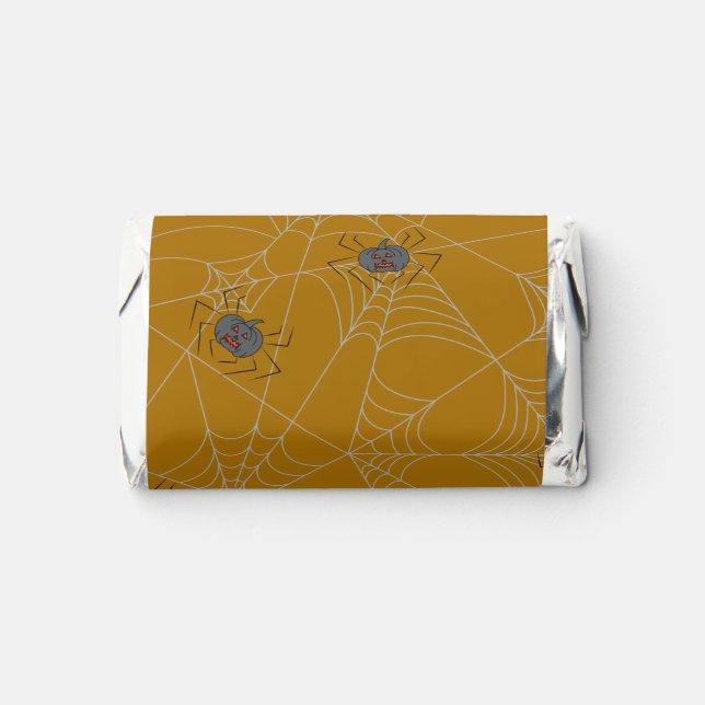 Halloween spiders web and pumpkins   hershey's miniatures (Front)