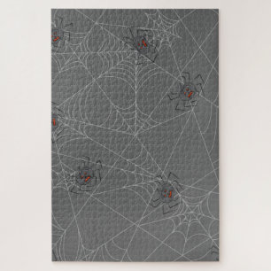 Halloween spiders web and pumpkins  jigsaw puzzle