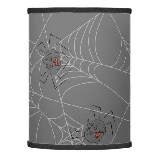 Halloween spiders web and pumpkins lamp shade (Left)