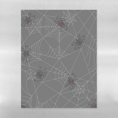 Halloween spiders web and pumpkins  magnetic dry erase sheet