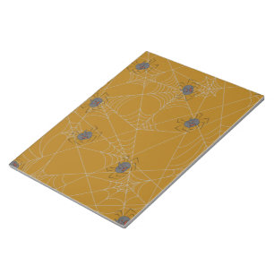 Halloween spiders web and pumpkins notepad