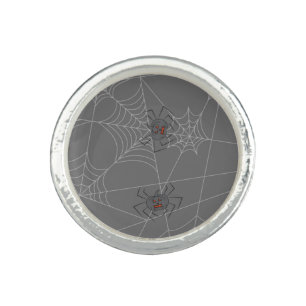 Halloween spiders web and pumpkins ring