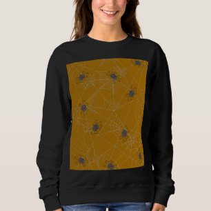 Halloween spiders web and pumpkins sweatshirt