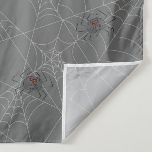 Halloween spiders web and pumpkins tapestry