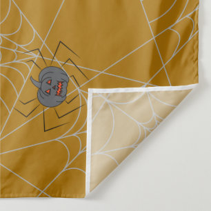 Halloween spiders web and pumpkins tapestry