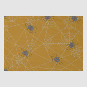 Halloween spiders web and pumpkins tissue paper