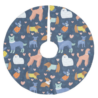 Halloween Spiders Web: Seamless Pattern Brushed Polyester Tree Skirt