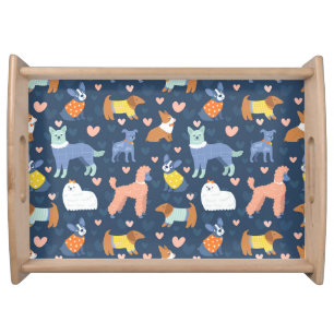 Halloween Spiders Web: Seamless Pattern Serving Tray