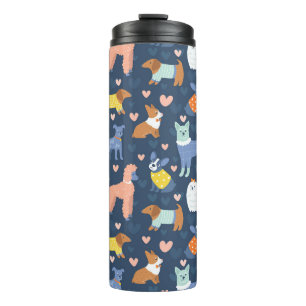 Halloween Spiders Web: Seamless Pattern Thermal Tumbler