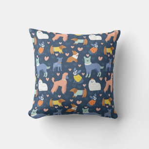 Halloween Spiders Web: Seamless Pattern Throw Pillow