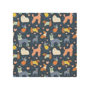 Halloween Spiders Web: Seamless Pattern Wood Wall Art