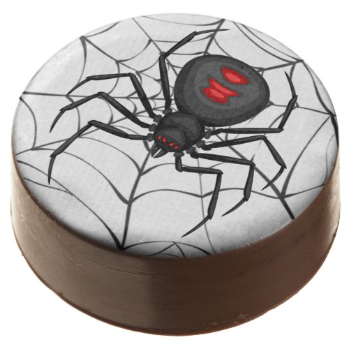 Halloween Spiderweb Chocolate Dipped Oreo Cookies