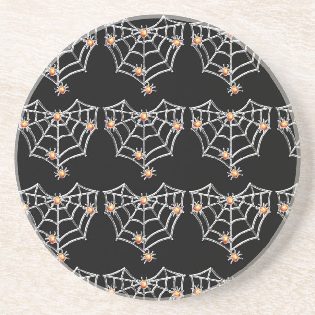 Halloween Spiderweb Coaster (Black) (Front)