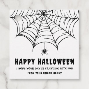 Halloween Spiderweb  Favor Tags