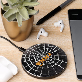 Halloween Spiderweb Minimalist Spooky Simple Wireless Charger