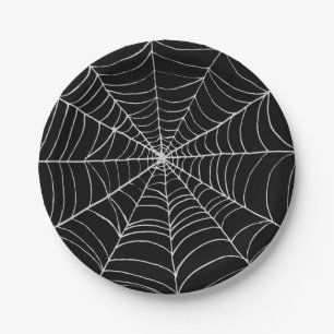 Halloween Spiderweb Paper Plates
