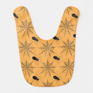 Halloween Spiderweb Pattern Baby Bib