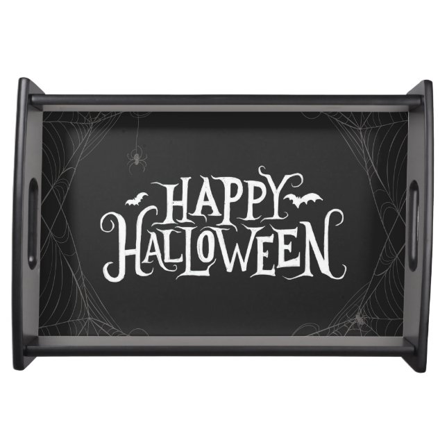 Halloween Spiderweb Serving Tray (Front)