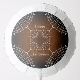 Halloween Spiderweb spiders black orange white Balloon