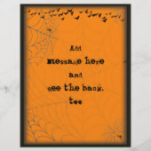 Halloween Spiderwebs & Bats Scene Silhouette (Front)