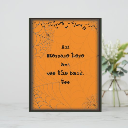 Halloween Spiderwebs & Bats Scene Silhouette (Standing Front)