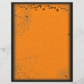 Halloween Spiderwebs & Bats Scene Silhouette (Back)