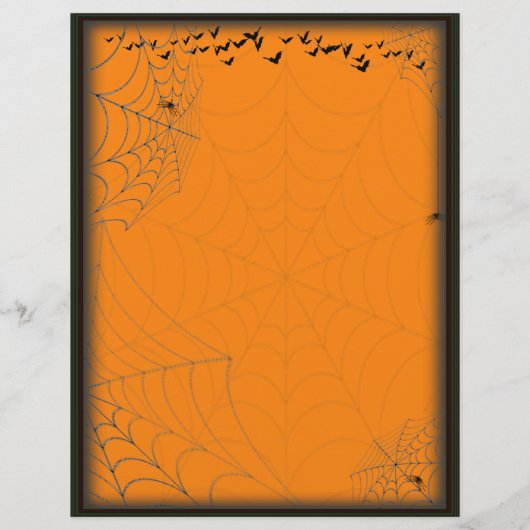 Halloween Spiderwebs & Bats Scene Silhouette (Back)