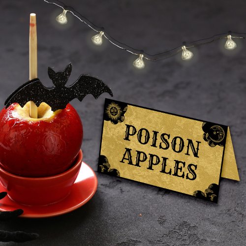 Halloween Spirit Board Gothic Folded Food Label Place Card