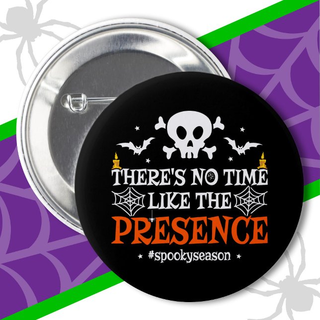 Halloween Spirit Skull Crossbones Funny Halloween Button (Creator Uploaded)