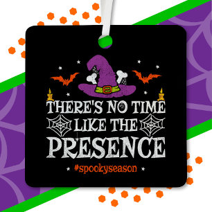 Halloween Spirit Spooky Witch Hat Funny Halloween Metal Ornament