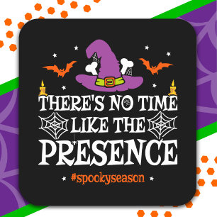 Halloween Spirit Spooky Witch Hat Funny Halloween Square Sticker
