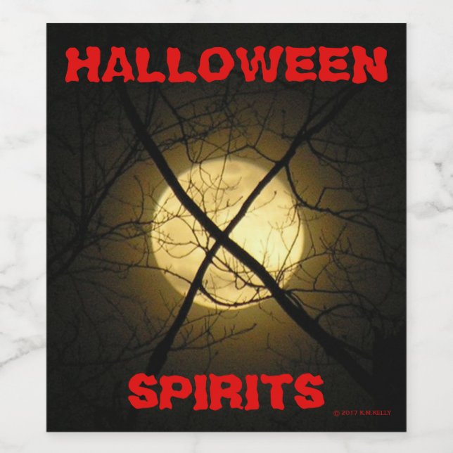 HALLOWEEN SPIRITS WINE LABEL (Single Label)