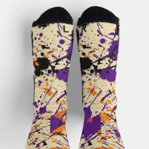 Halloween Splatter Socks