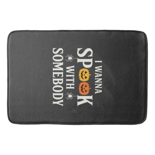 Halloween Spook Somebody Pumpkin Spider SVG Bath Mat