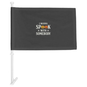 Halloween Spook Somebody Pumpkin Spider SVG Car Flag
