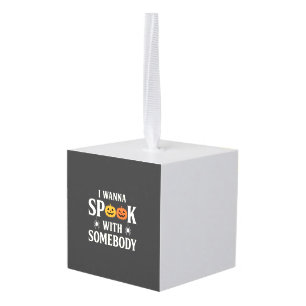 Halloween Spook Somebody Pumpkin Spider SVG Cube Ornament